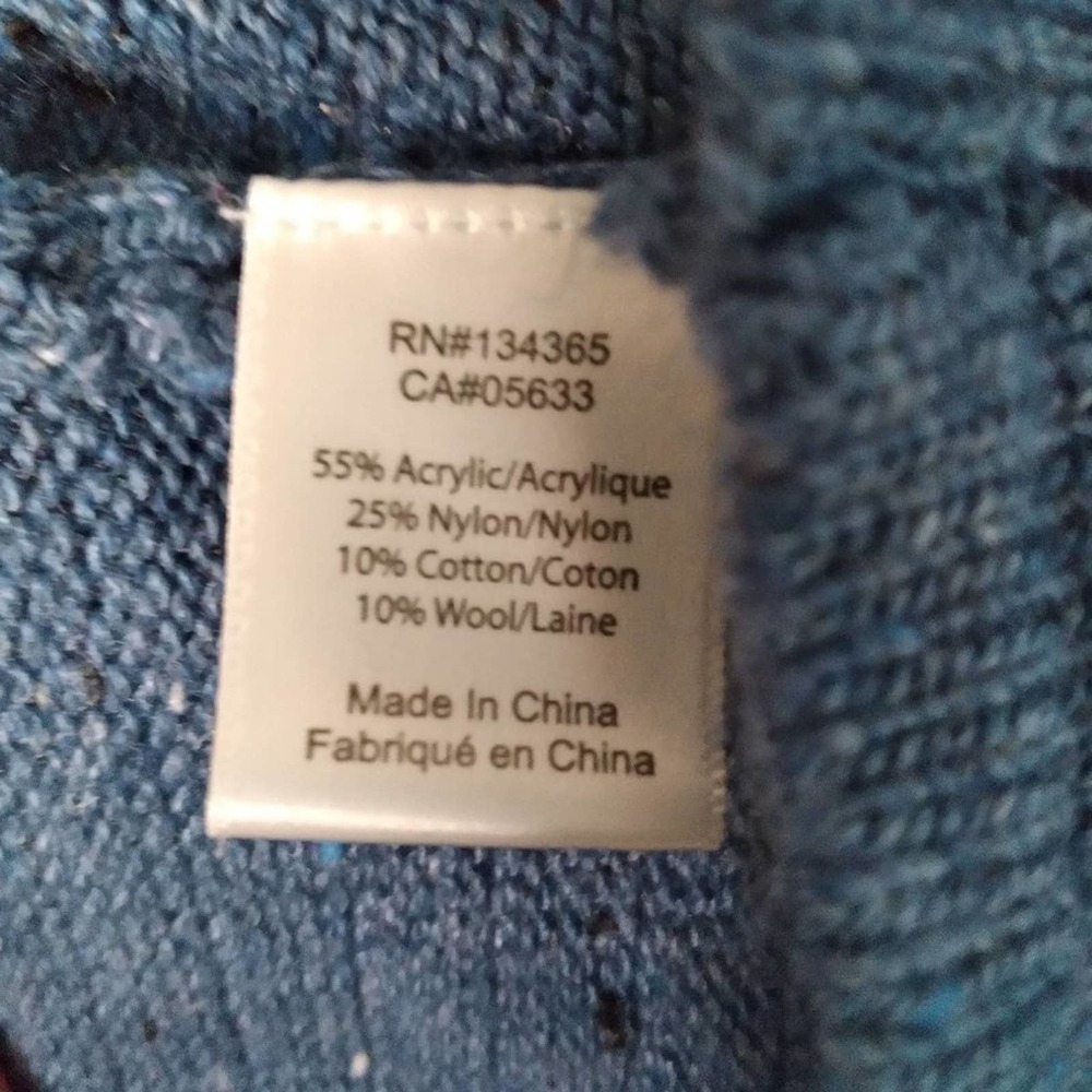 🦋 Andrea Jovine Blue Ribbed Pullover Sweater - Picture 3 of 6